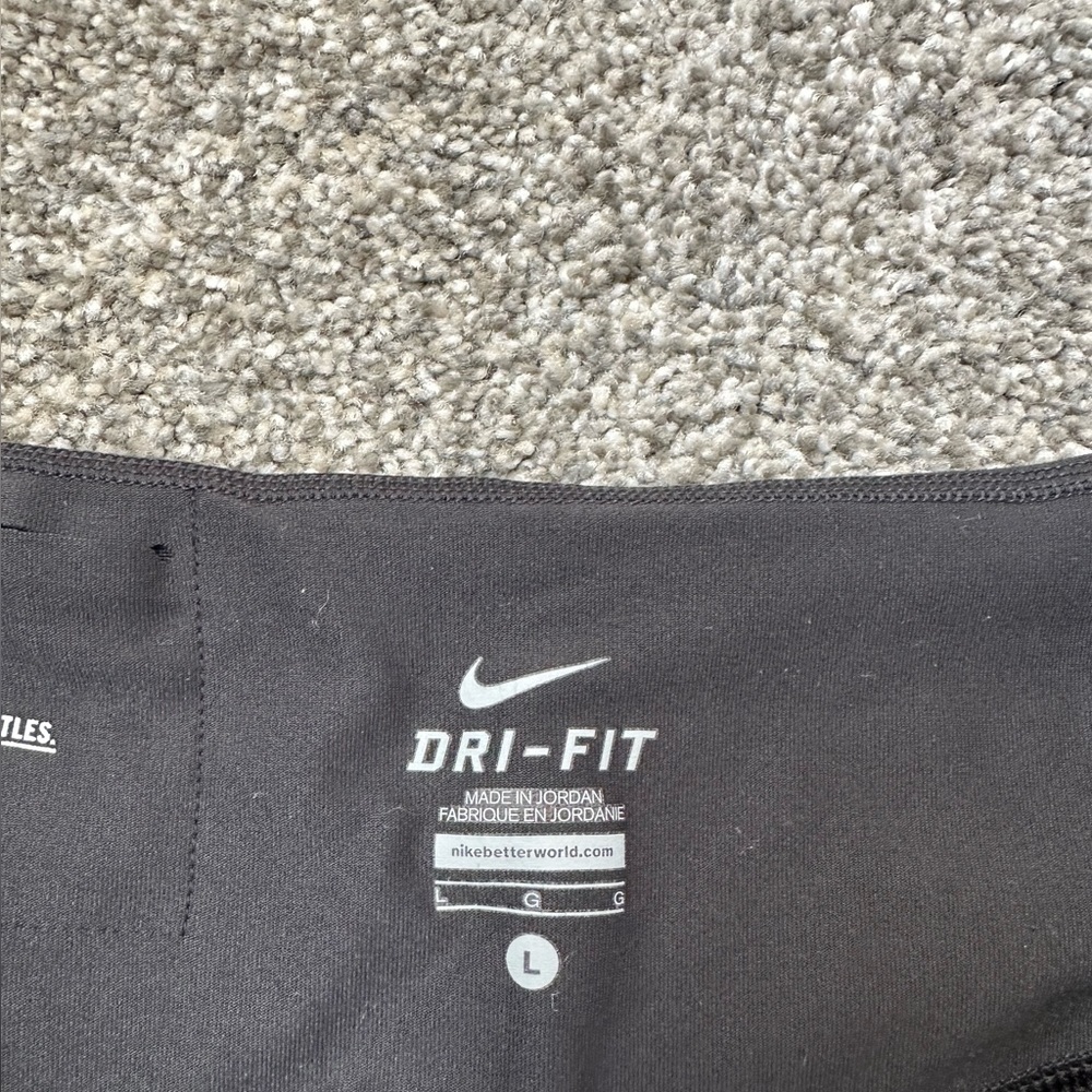 Nike Dri-Fit Cropped Running Yoga Pilates Pants/Leggings Black Large EUC - Picture 3 of 7